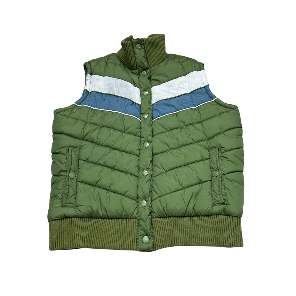 Vintage Roxy Chevron Quilted Puffer Vest Size M/L